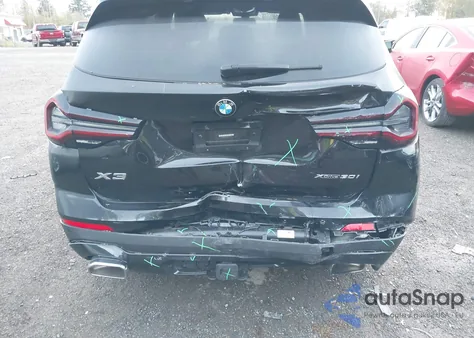 2023 BMW X3 xDrive30I из США, поврежденный, VIN 5UX53DP0XP9P14751